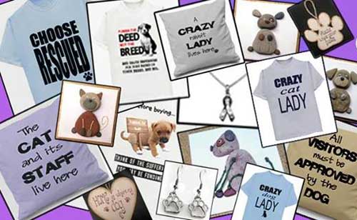 Just a few of the gifts in our fundraising store, sold to help animals.