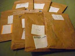 Used padded envelopes