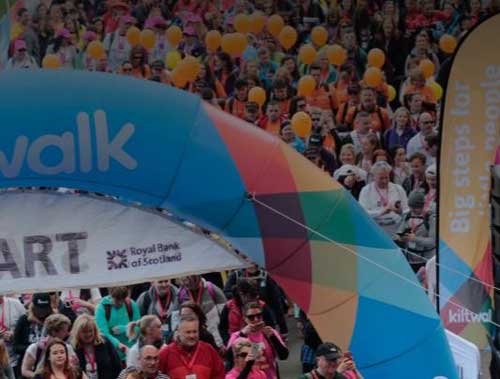 The Kiltwalk. You can get sponsored to take part in this challenge for charity, and raise money for animal charities