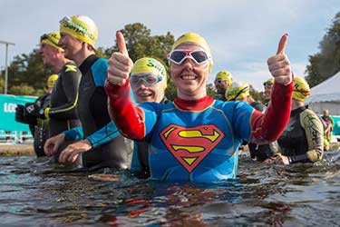 Raise money to help animals by doing a challenge for charity, like the Swim serpentine event