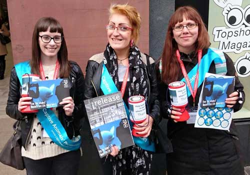 Freedom For Animals volunteers do a street collection for the charity