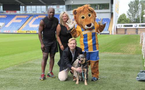 Actor and singer Adam Ricket organised a charity football match in Shropshire of two teams of celebrities, in aid of the PDSA