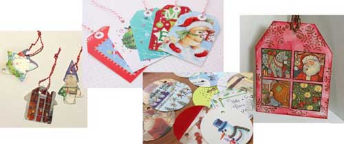 Recycle Christmas cards and other greetings cards by making them into gift tags to help animals
